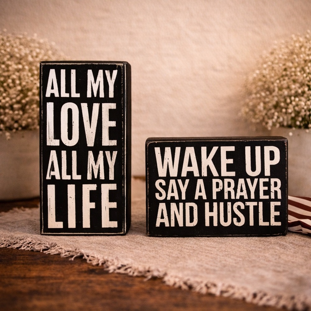 Wood Sign Home Decor Set‎